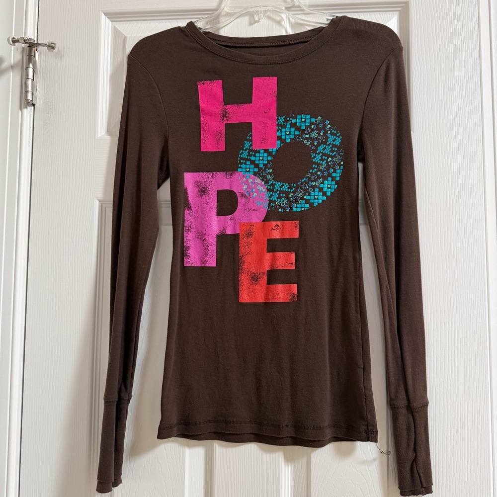 Vintage Arizona Jeans Co Junior M “HOPE” Brown Tee - NWOT